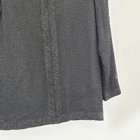 RARE! Vintage 1980s Stenay Black Beaded 100% Silk Evening Jacket -Stunning! - Picture 3 of 13